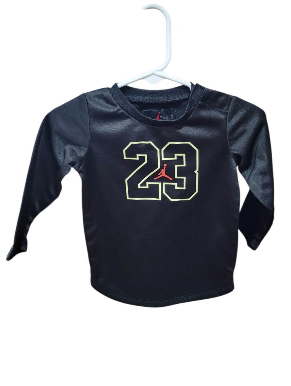 Jordan Black Long Sleeve '23' Performance Long Sleeve 12Months